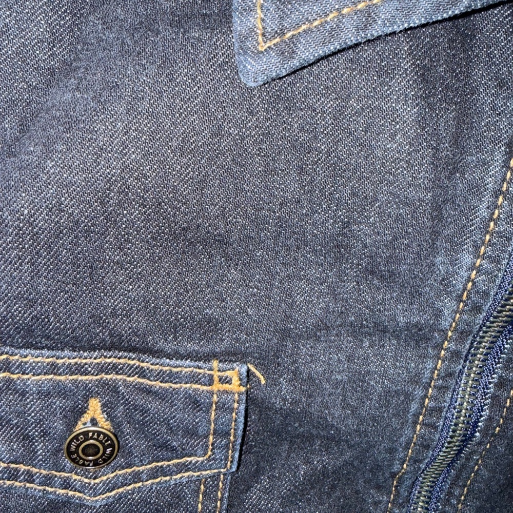 NWT Wild Fable Womens Small Dark Wash Denim Zip-Up Jacket - Picture 7 of 8